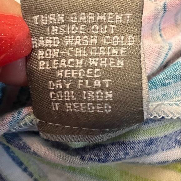 Lee Riders striped sleeveless top blouse bright multicolored women’s Size XL - Picture 7 of 7